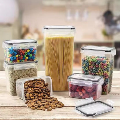 Contenants alimentaires transparents empilables