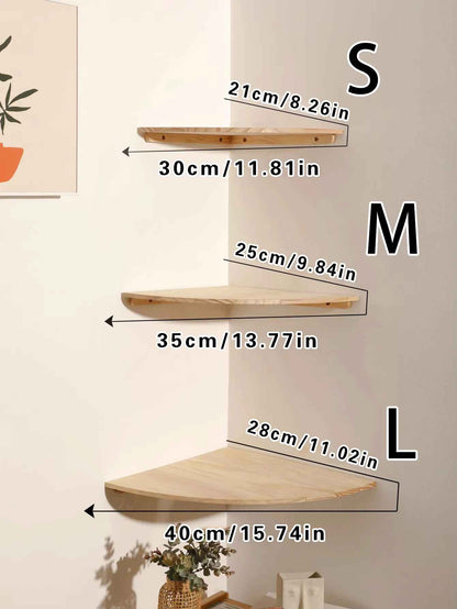 dimensions trois grandeur etagere coin bois