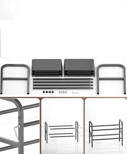 materiel fourni avec rangement sous evier extensible