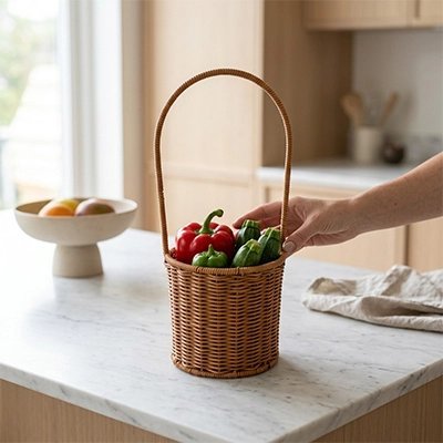 Panier de rangement en osier