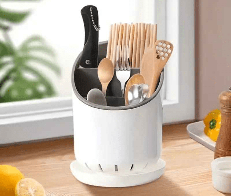 range couvert comptoir bois fenetre citrons