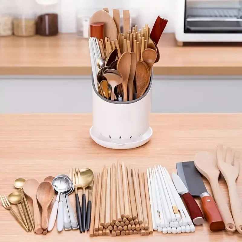 range couvert comptoir bois ustensils bois