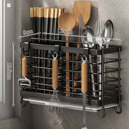 range couvert sur comptoir noir dimensions b