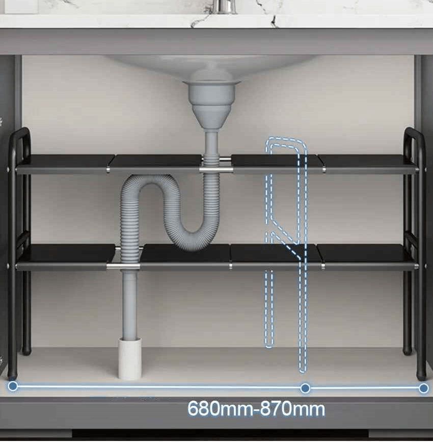 rangement sous evier dimension option ajustement
