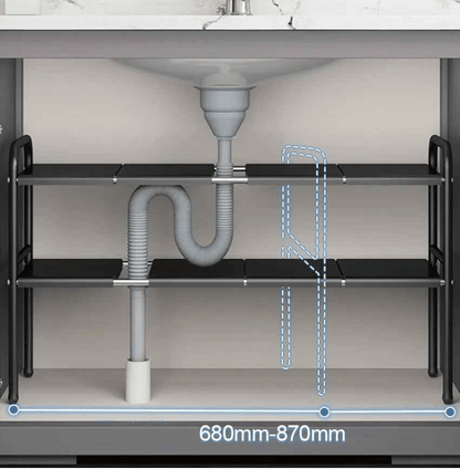 rangement sous evier dimension option ajustement