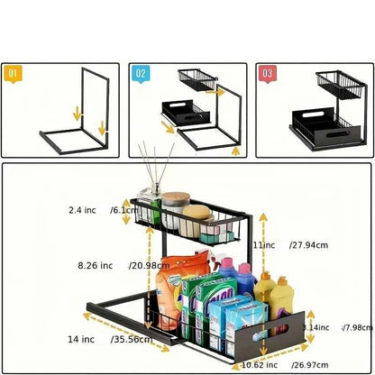 rangement sous evier mode installation dimension
