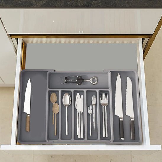 tiroir range couvert gris