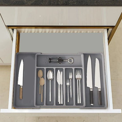 tiroir range couvert gris